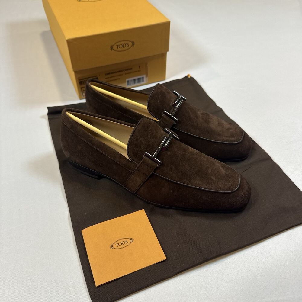 Tod’s MOCASSINO DOPPIA T FONDO CUOIO Loafers Size 7UK/8.5US New In Box MSRP $925